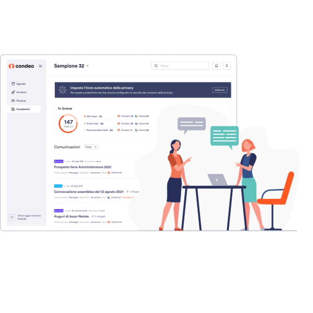 The Condeo dashboard
