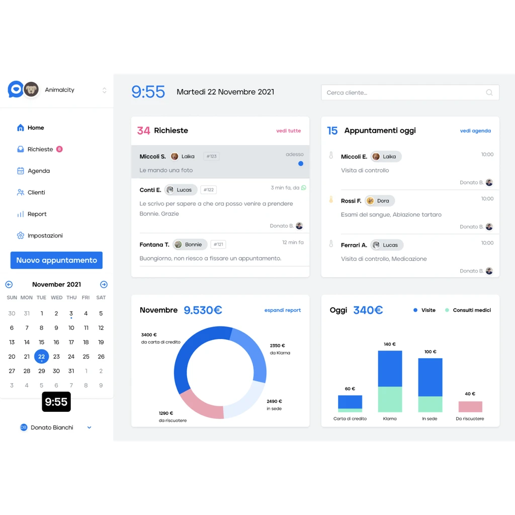 The Veterly dashboard