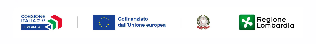 Loghi di Coesione Italia 21-27 Lombardia, Unione europea, Repubblica Italiana e Regione Lombardia